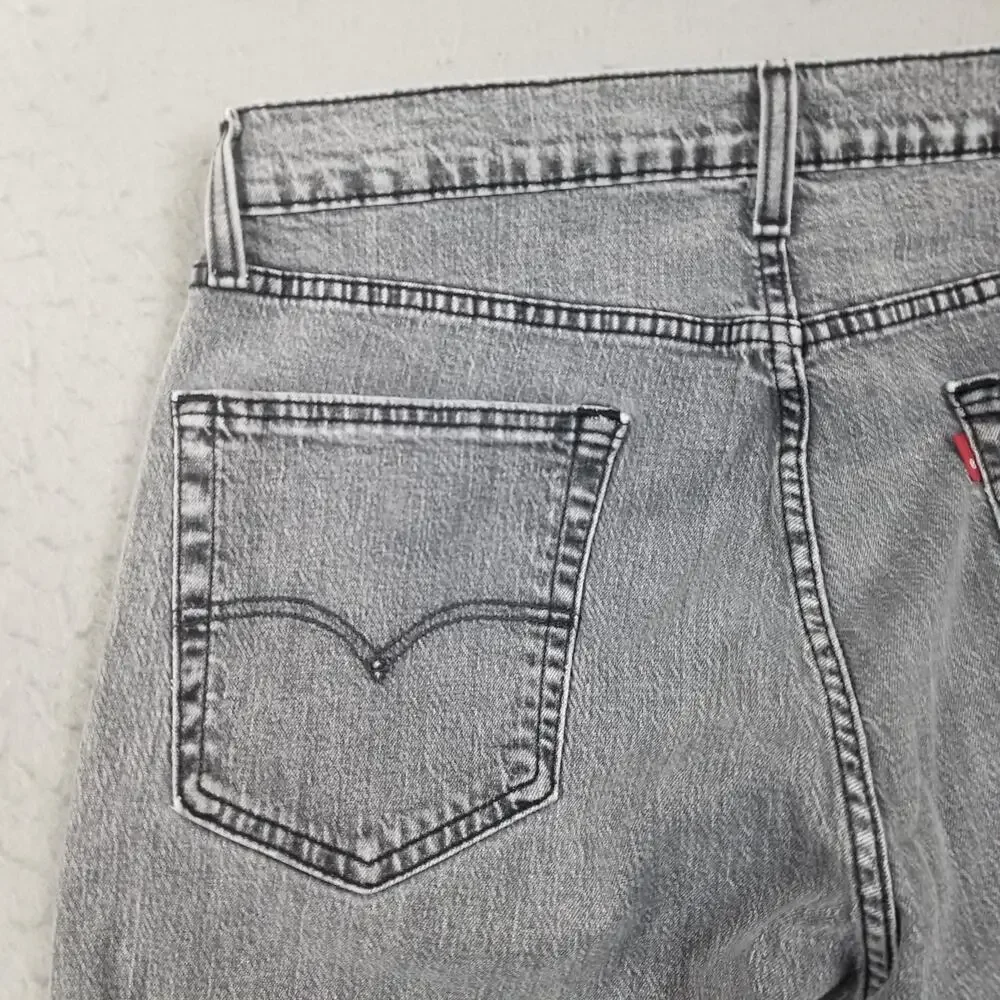 Levis 541 Jeans Mens 36x31 Gray Light‎ Wash Athletic Tapered Stretch Denim Pants